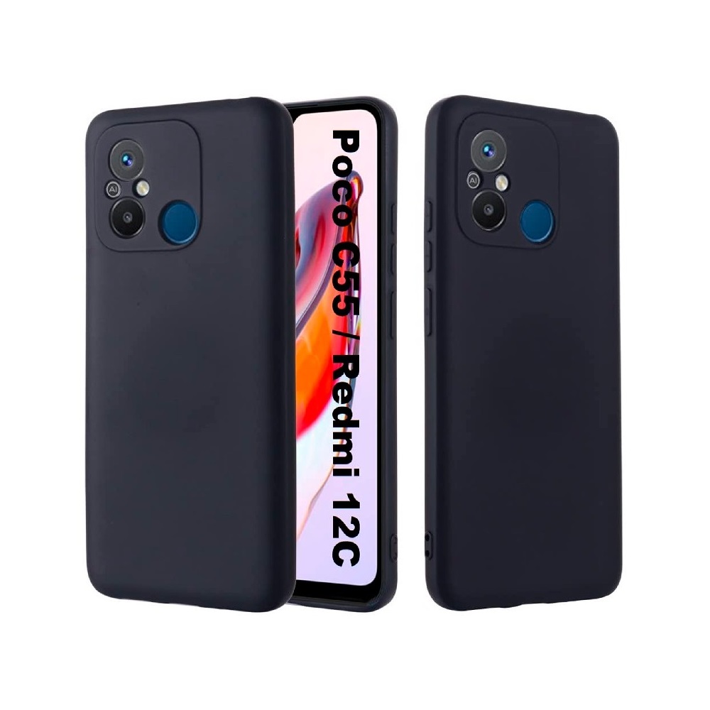 Casca caz lichid Silicon Redmi 12C, negru