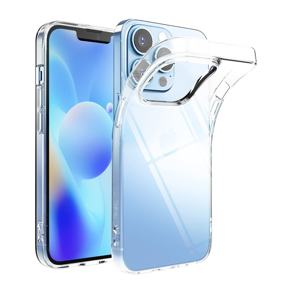 Helmet case tpu soft iphone 13 pro, clear
