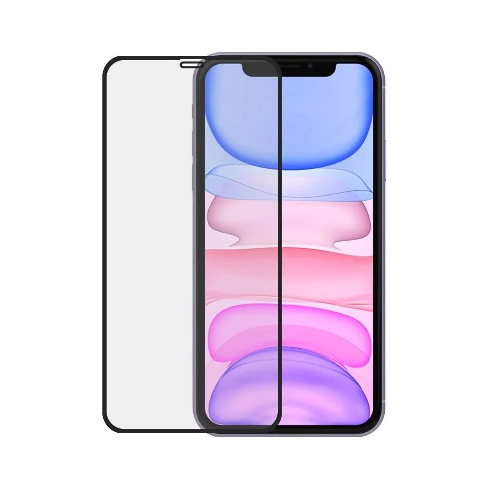 Cască Diamond sticlă 4D iPhone 11, cadru negru