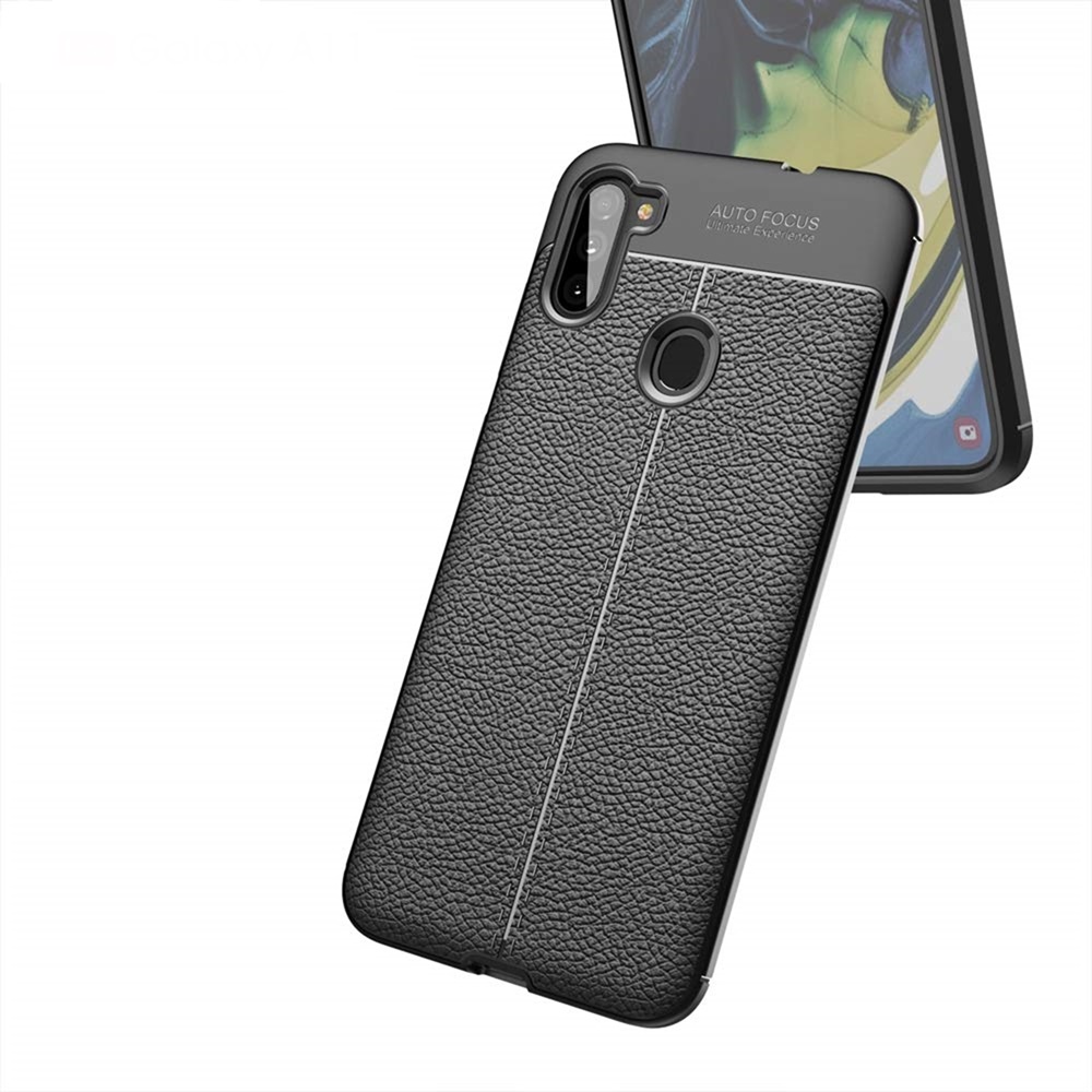 Casca din piele textura Samsung A11, negru