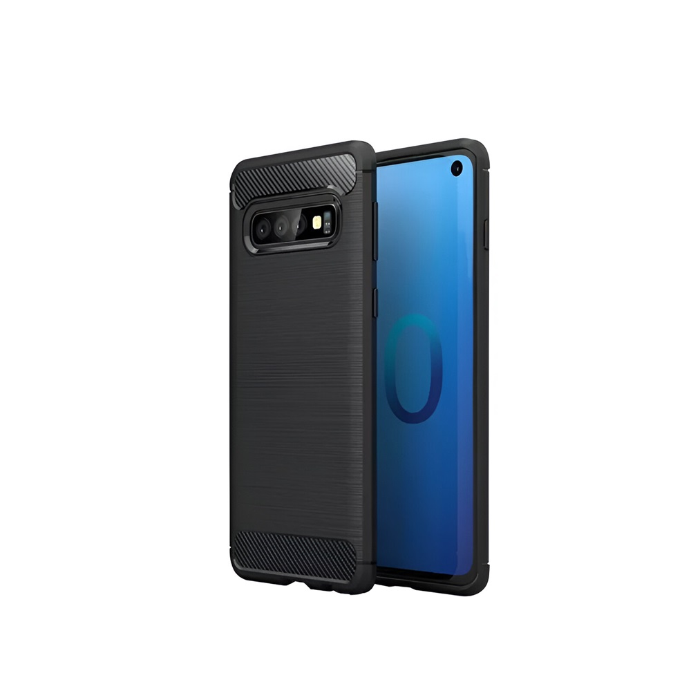 Casca caz carbon Shockproof Samsung S10E, negru