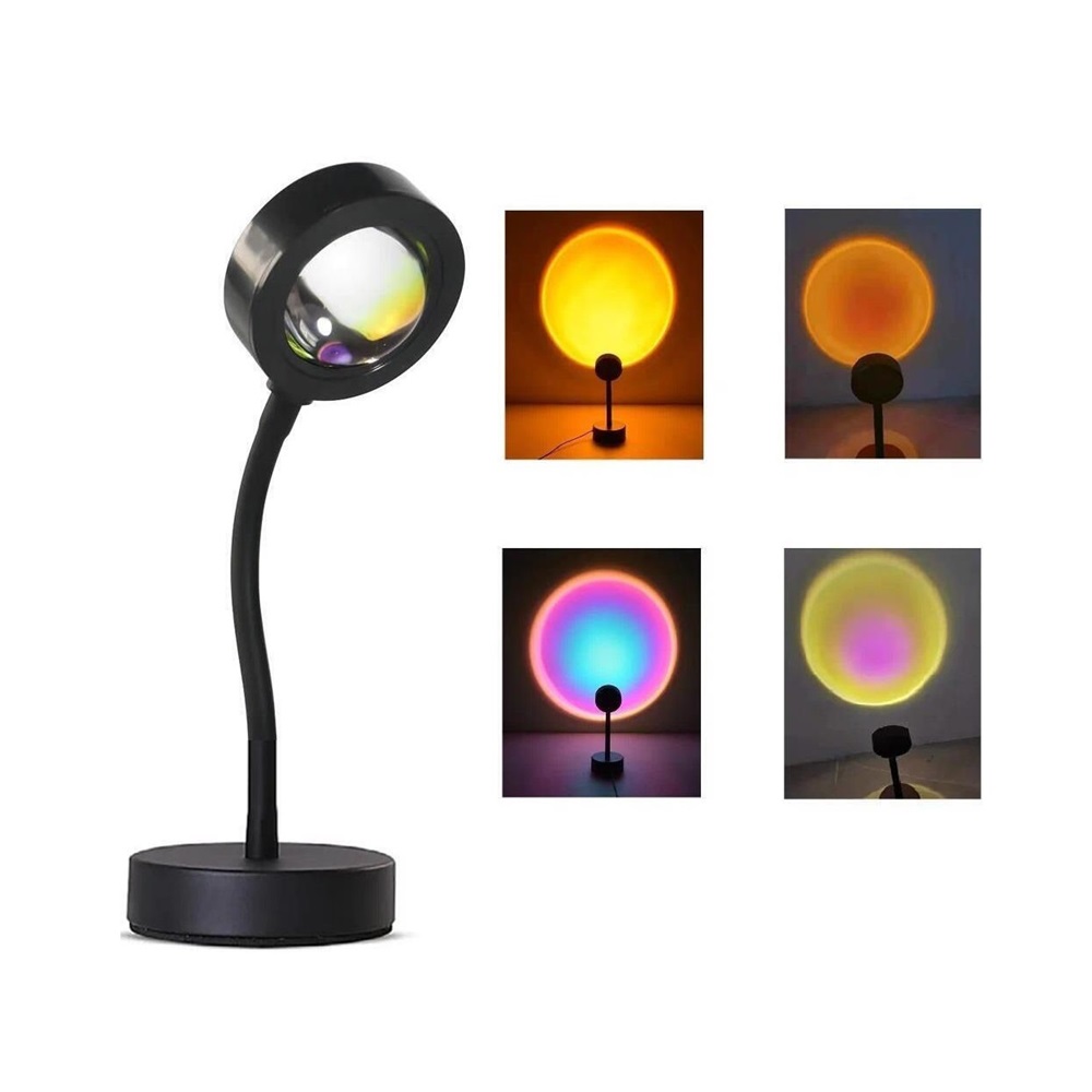 Casca Apus de soare Proiecţie Lampă 360 Grad de rotire LED lumina, Mix culoare