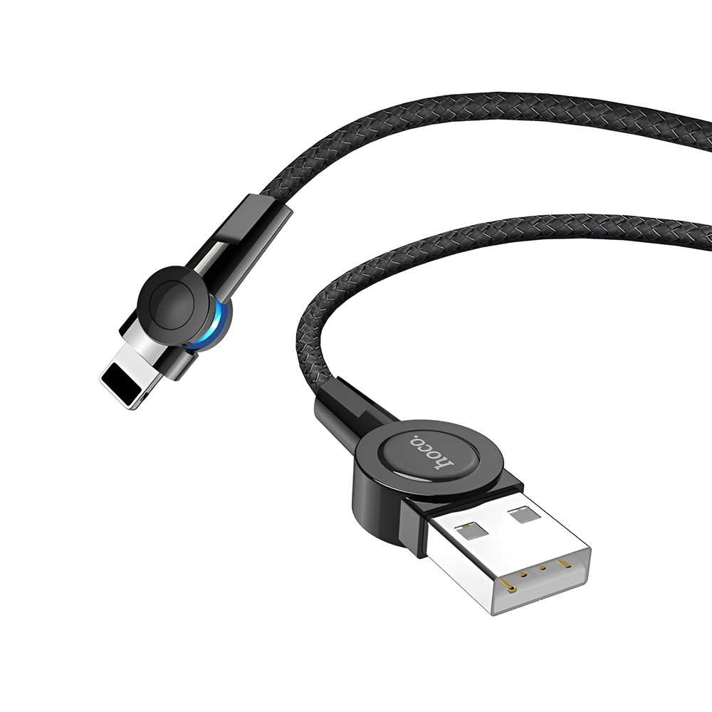 Hoco Cable USB to Lightning S8 Magnetic 2.4A 1.2m, Negru