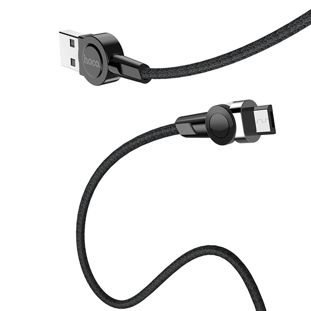 Hoco Cable USB la Micro USB S8 Magnetic 2.4A 1.2m, negru