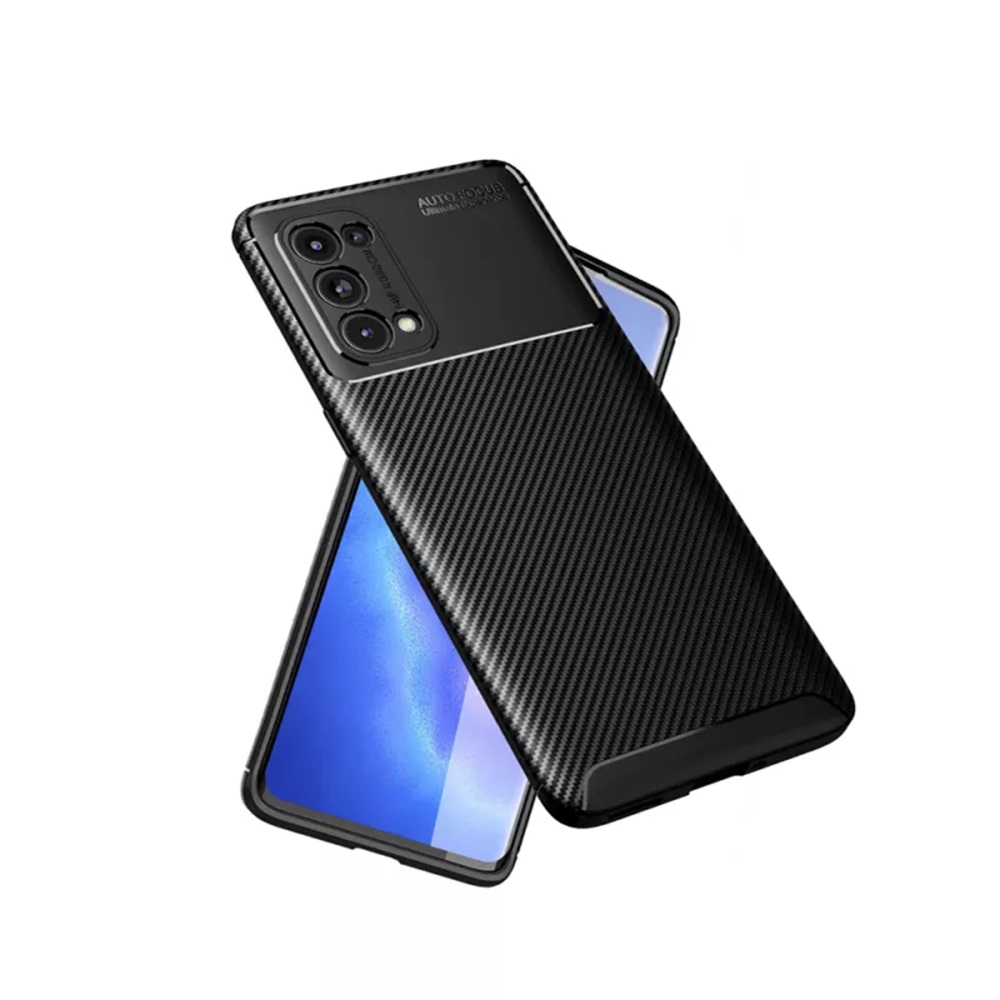 Husă Helmet Carbon pentru OPPO Reno 5 5G, neagră