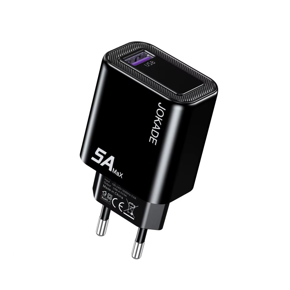 Jokade Wall Charger 1*USB-A 5A,20W JB140, Black