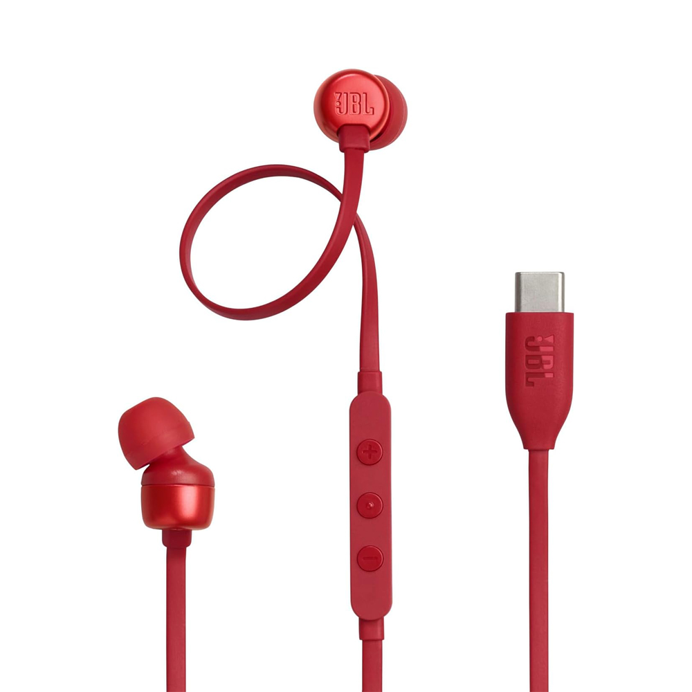 JBL Căști de tip C cu Mic Tune 310C, roșu