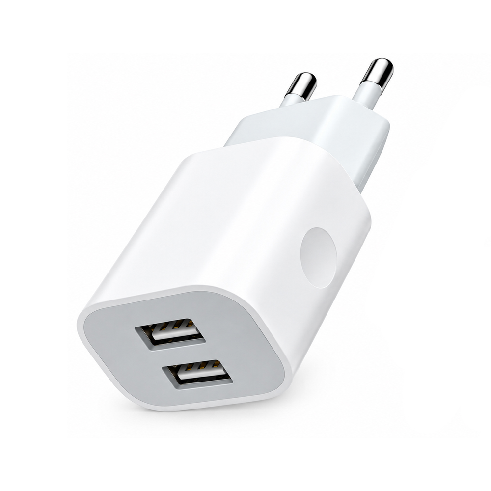 Jokade wall charger with cable usb to type-c dual port 5a yiyue, white