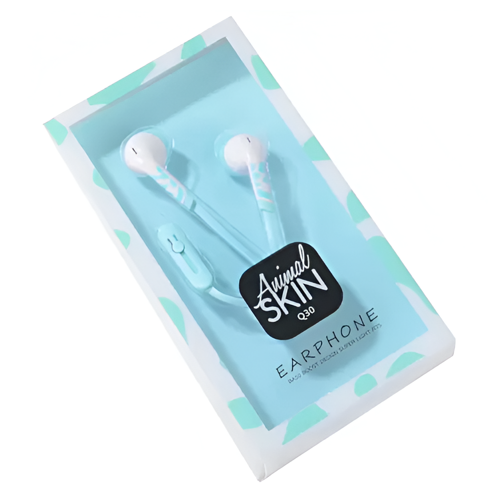 Căști Keeka 3.5mm Q30, albastru