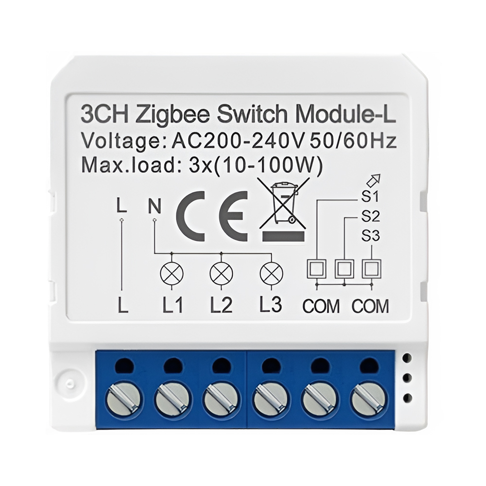 Avatto Smart Light Switch 3 Gang 100W Zigbee (fără sârmă neutră)