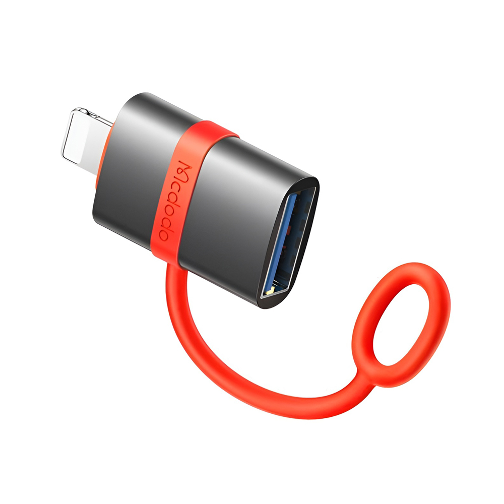 Mcdo USB-A to Lightning Adapter OTG, Black