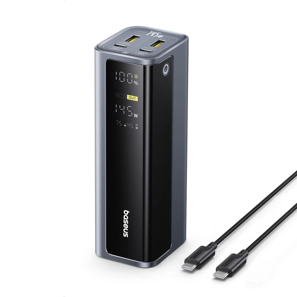 Baseus Power Bank 20800mAh 145W cu cablu tip C 0,3m, EnerGeek GP12, Space Grey