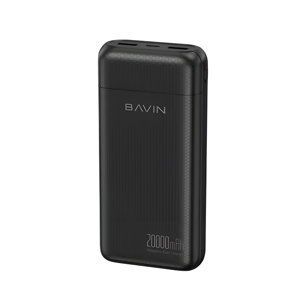 BAVIN Power Bank 20000mAh, быстрая зарядка, двойной выход USB, черный