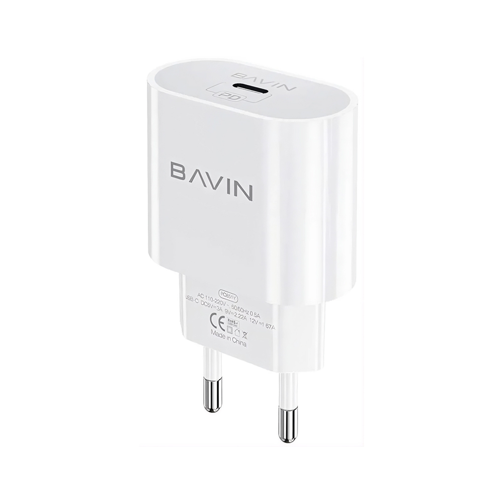 BAVIN Wall Charger PD 20W Fast Charge, порт Type-C