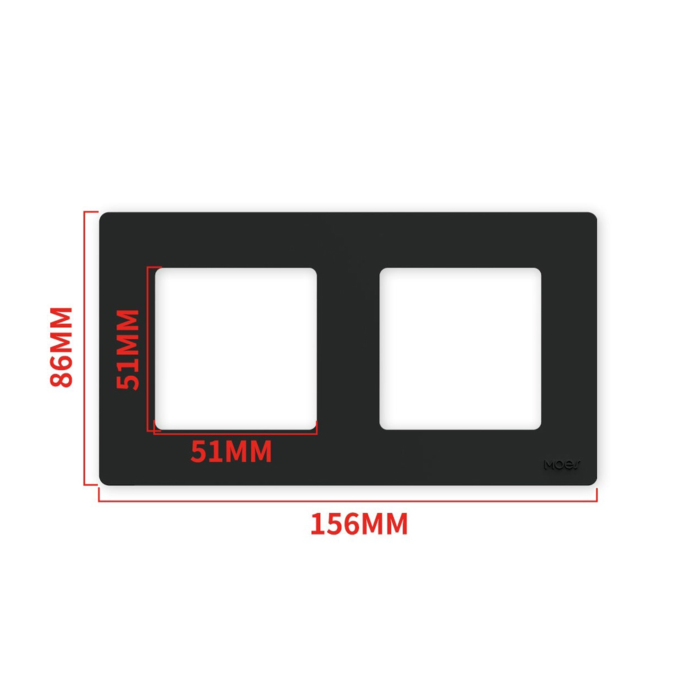 Moes Star Ring Switch Panel EU Version 2 Gang, Grey