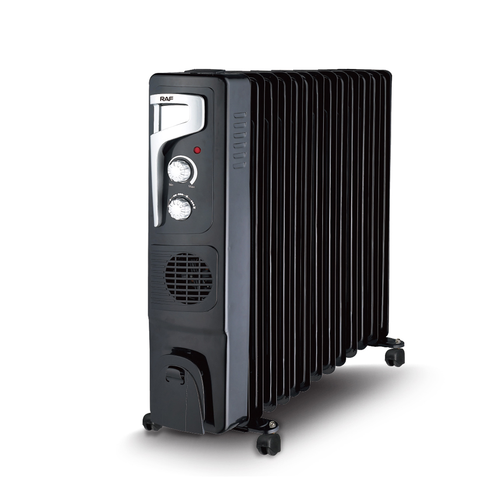 Raf Oil Radiator + Turbo Fan R.1329B, 13 Secţiuni, 2900W, Negru