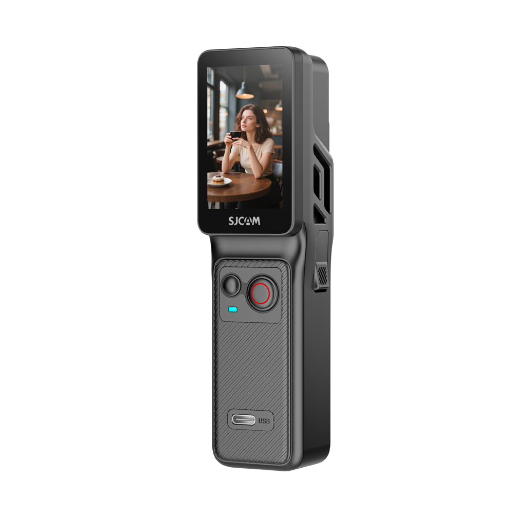 SJCAM Action Camera C400, Sixaxis Gyro Stabilizator, 30m cu Case impermeabile, 4K30fps, Ecranul: 229" rotire ecran tactil + 13", Negru