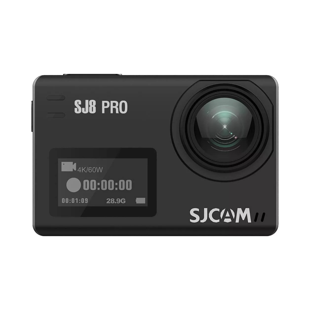 SJCAM Action Camera SJ8 PRO, Sixaxis Gyro Stabilizator, Case impermeabile, 4K60fps, Baterie: 1200mAh, WiFi: 5GHz, 2.4GHz, Negru