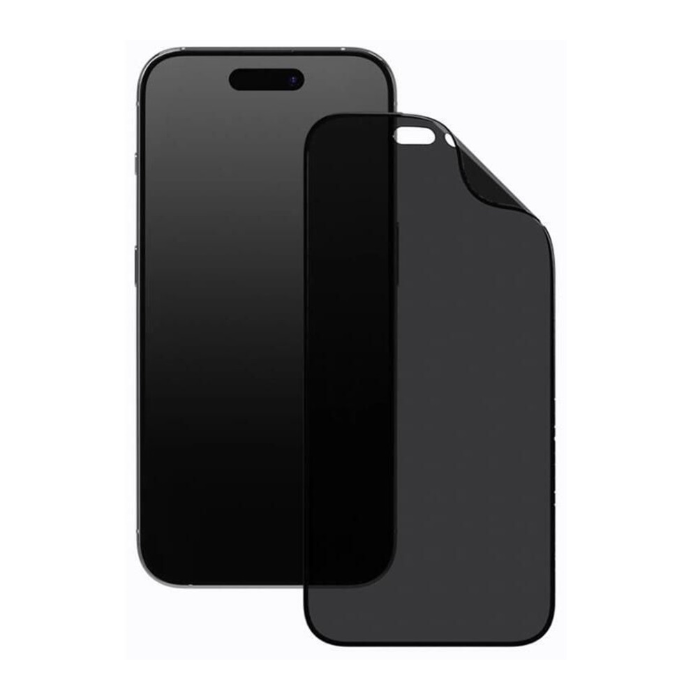 RhinoShield 3D ecran de impact Protector pentru iPhone 15 cadru de aliniere a confidențialității, negru