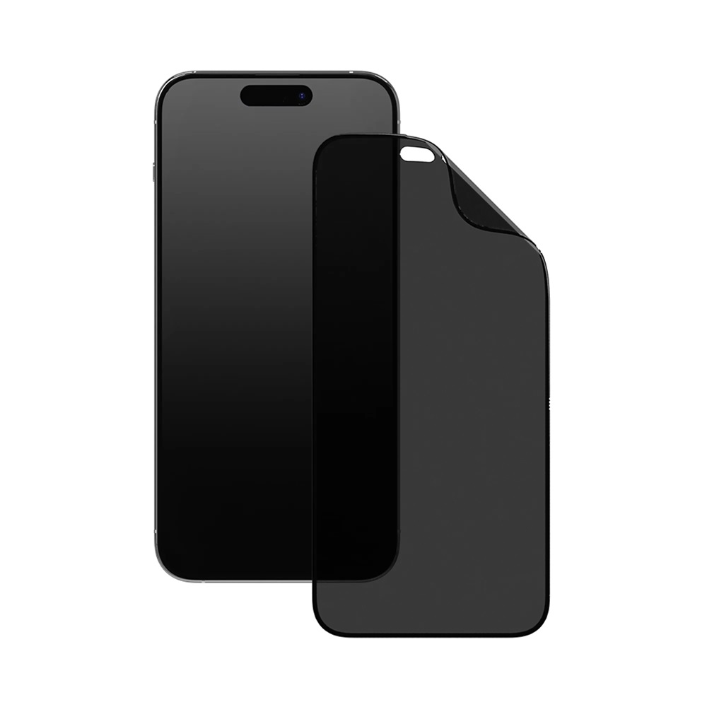 RhinoShield 3D ecran de impact Protector pentru iPhone 15 Pro Max cadru de aliniere a confidențialității, clar