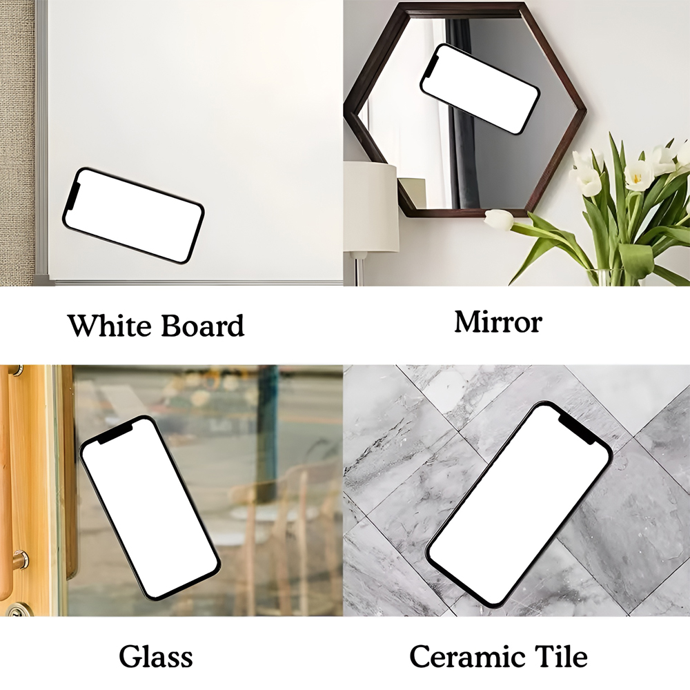 Woo silicone suction cup phone mount pad, 3m adhesive, 24-piece backing, transparent Thumbnail 2