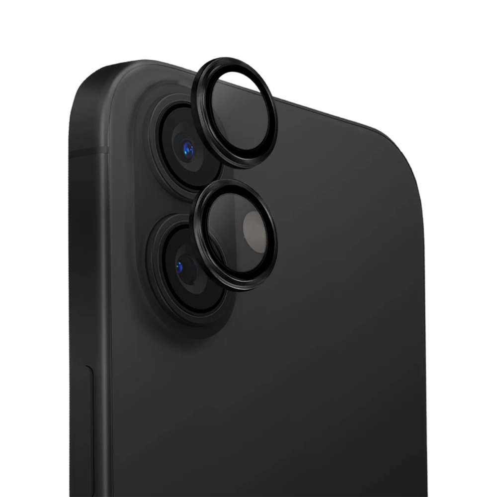 Uniq Optix Camera de aluminiu Protector pentru iPhone 16/16 Plus, Negru