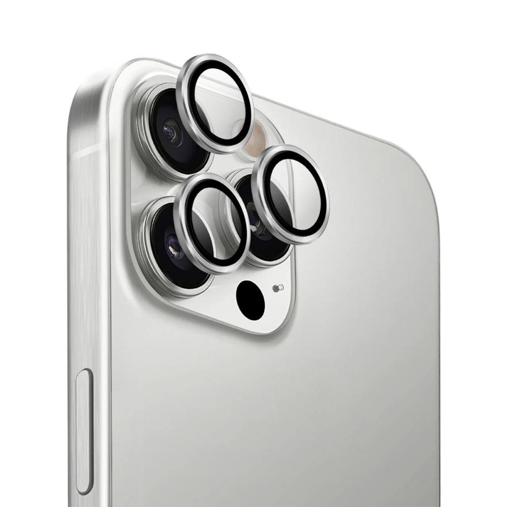 Uniq Optix Camera de aluminiu Protector pentru iPhone 16 Pro/16 Pro Max, Sterling Silver