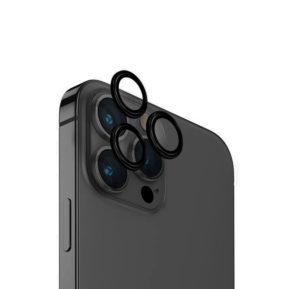Uniq Optix Camera de aluminiu Protector Lens pentru iPhone 15 Pro, negru