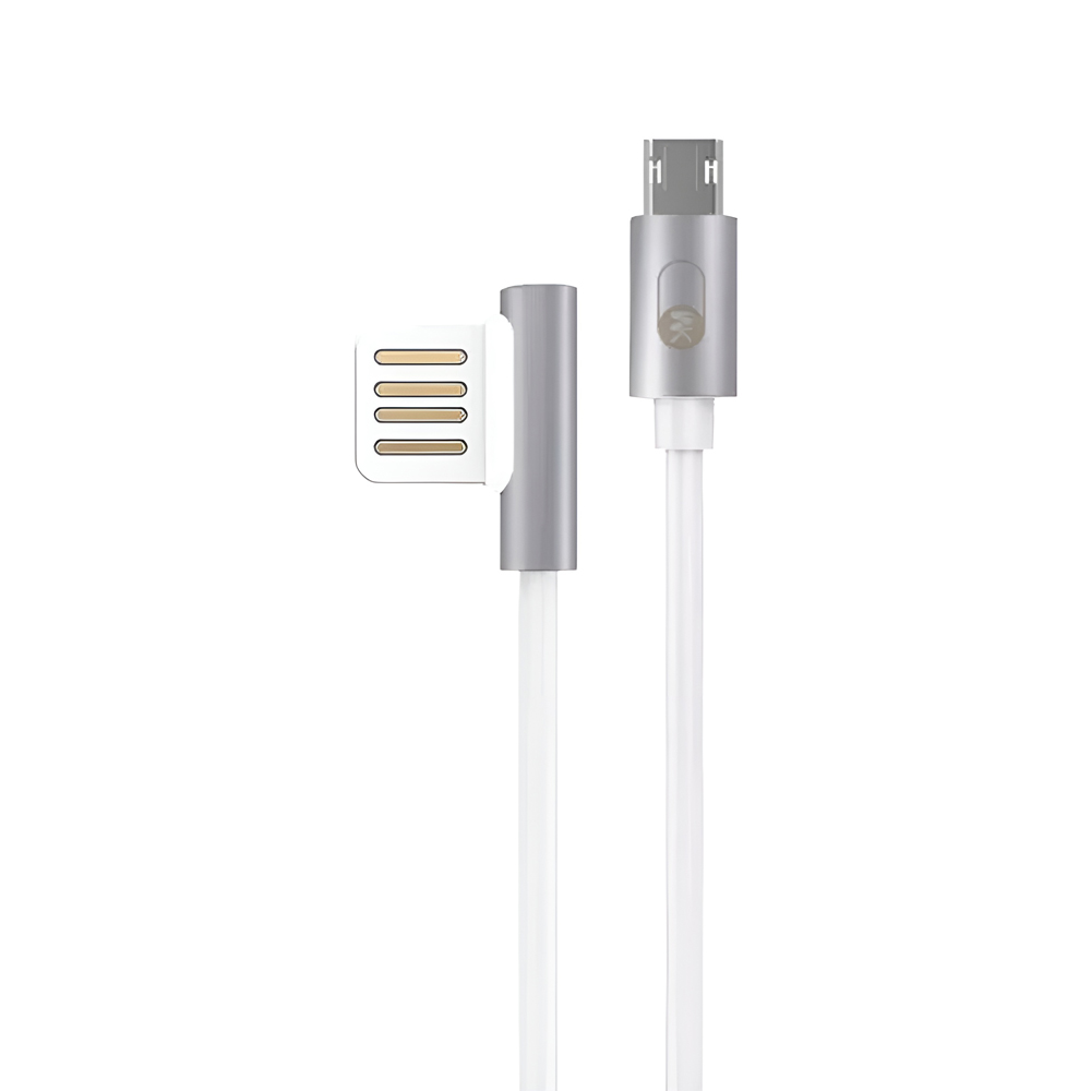 WK Design Cable USB la Micro USB Tronul 2.1A 1M, alb
