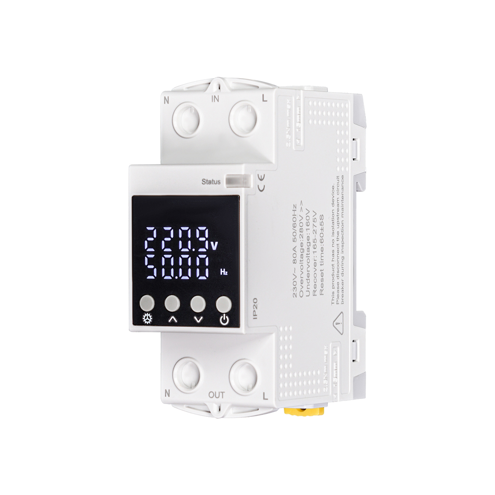 Moes Wi-Fi Circuit Breaker cu afişaj 1P 80A cu monitorizare energetică (OPC / OVP / UVP)