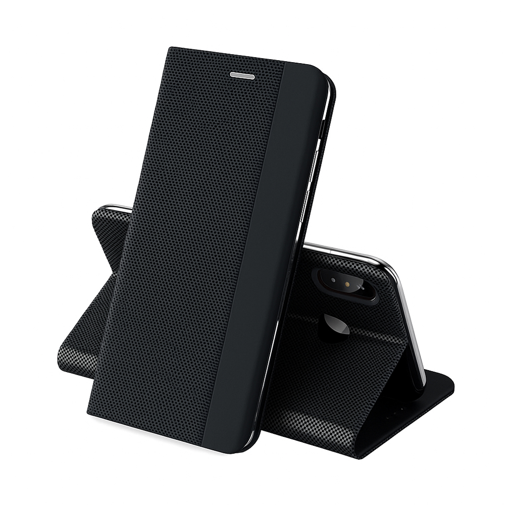 Woo case shell flip nylon oppo oppo a6x 5g, black Thumbnail 2