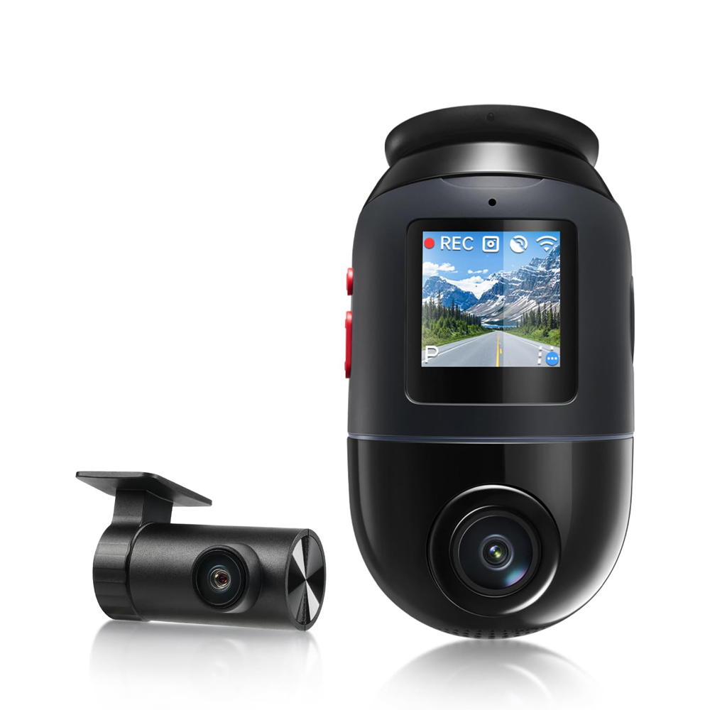 70Mai Smart Dash Cam Omni 4K X800-2 + Camera spate, 128GB, Negru