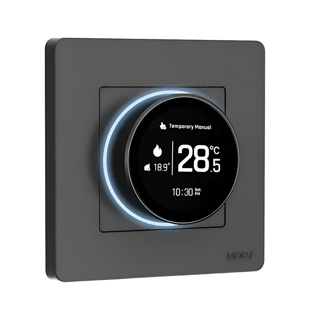 Moes ZigBee Star Ring Smart Controller Temperatură termostat Electric Floor Încălzire 16A, Gri