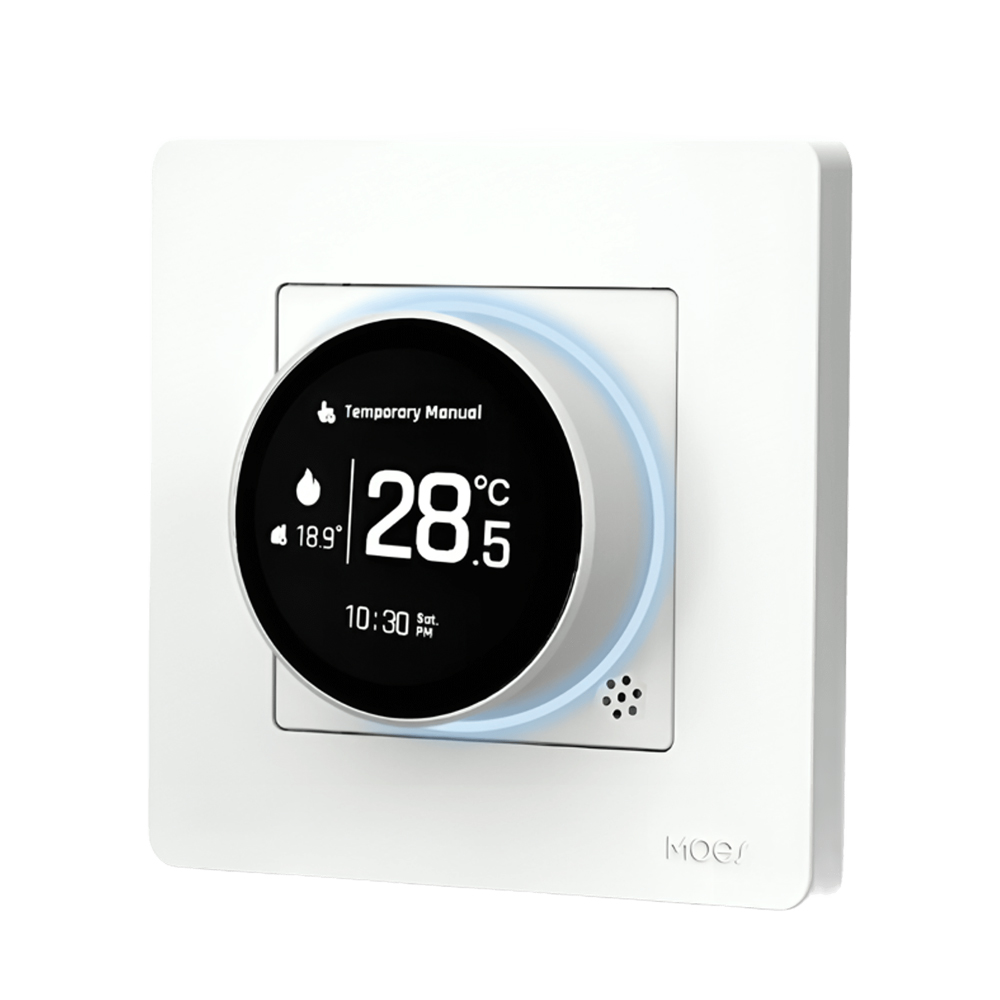 Moes ZigBee Star Ring Smart Thermost Temperator Controller Apă/Gas Boiler 5A, alb
