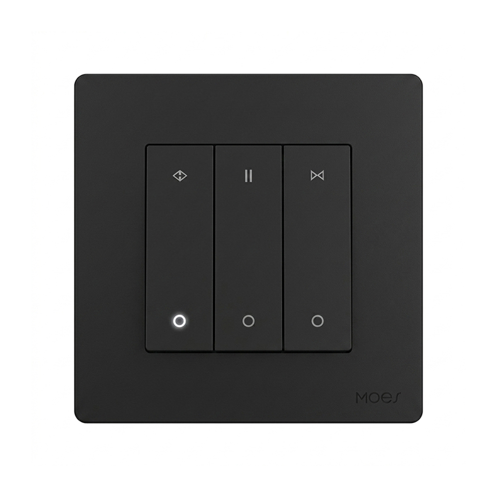 Moes Zigbee + RF Star Ring Curtain Switch 3A (Neutral Required), Grey