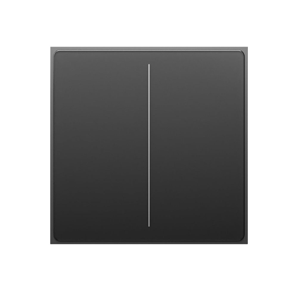 Moes Zigbee Star Feather Smart Push Switch 2 Gang (Neutral Wire), Grey