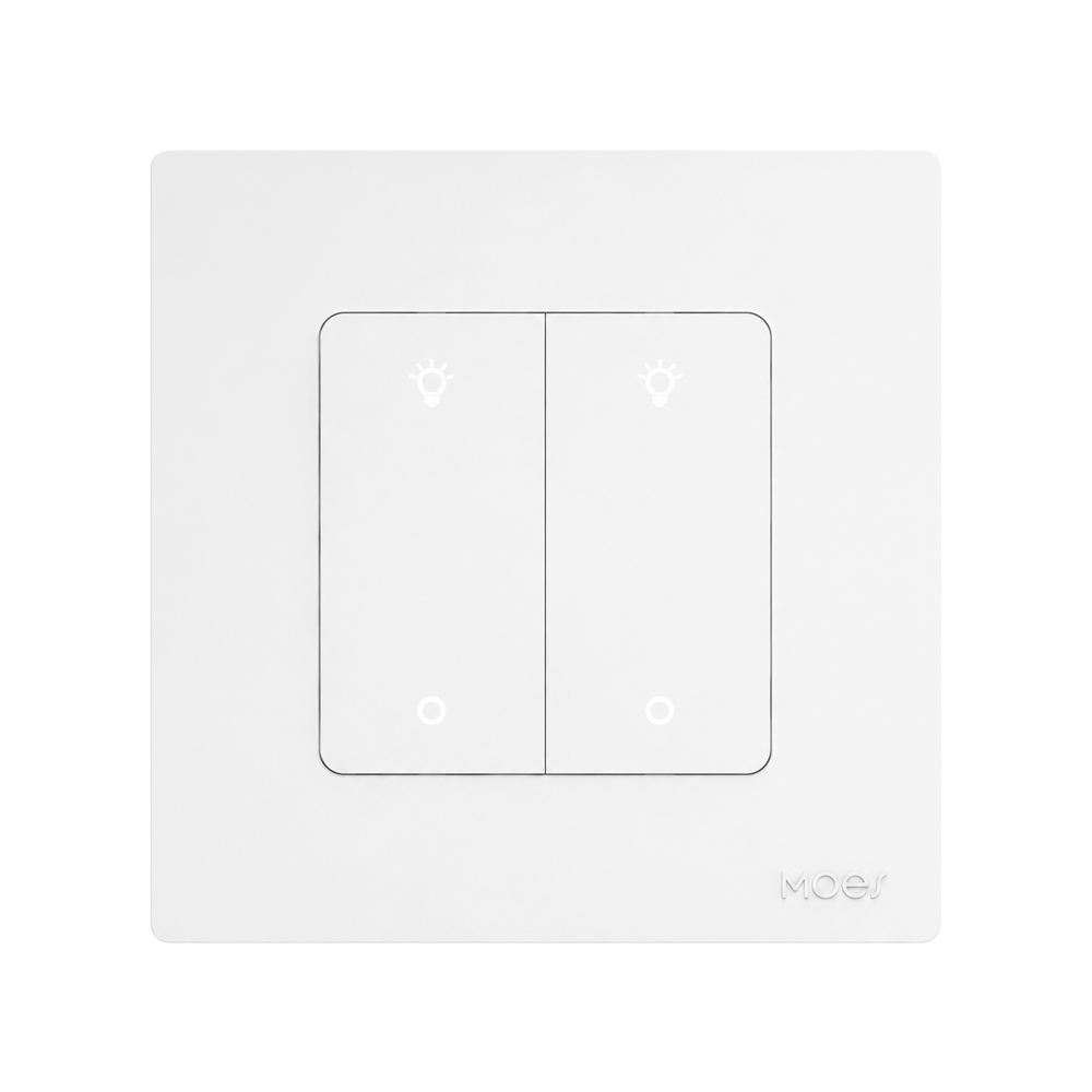 Moes Zigbee Star Ring Smart Dimmer Switch 2 Gang (Neutral Required)